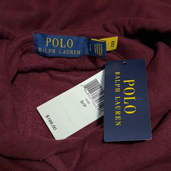 NWT Polo Ralph Lauren Triple Pony Embroidered Hoodie Size Small - Picture 4 of 7